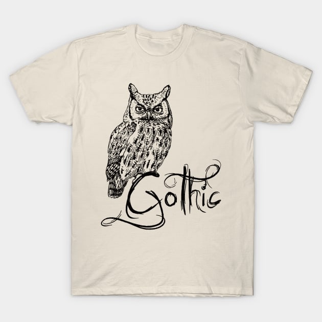 Gothic Owl T-Shirt by SpassmitShirts